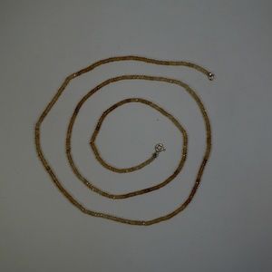 28" 3mm Rondelle Cut Genuine Citrine Bead Necklace